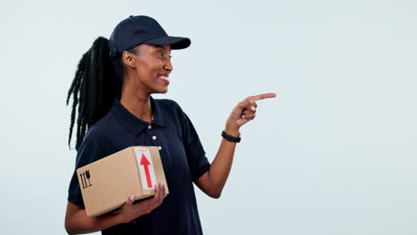Delivery-box,-happy-black-woman