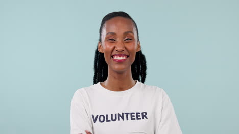 Black-woman,-volunteer-and-community-service