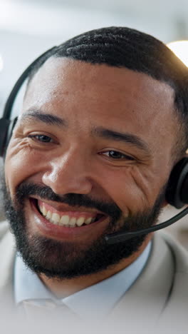 Happy-businessman,-face-and-consulting-in-call