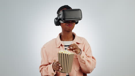 Popcorn,-virtual-reality-and-headset-to-watch