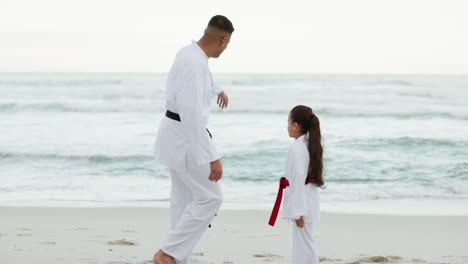 Ozean,-Karatelehrer-Oder-Kind,-Das-Kampfsport-Lernt