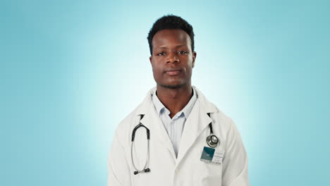 Happy-black-man,-doctor-and-palm-in-advertising