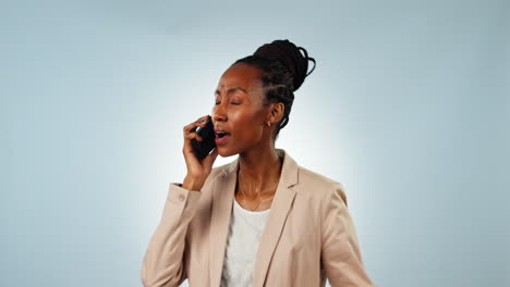 Woman,-anger-and-talking-on-phone