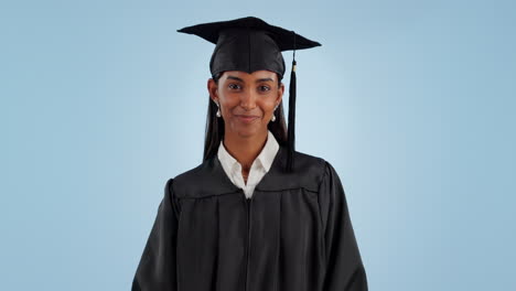 Happy-woman,-student-and-graduation-with-OK-sign