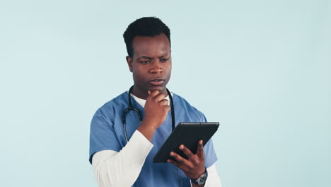 Doctor,-man-and-tablet-for-thinking