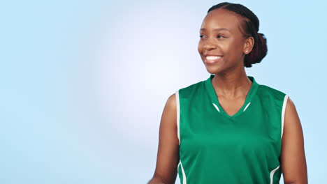 Netball,-Punto-De-Mujer-Negra-E-Información-Sobre-Deportes-De-Estudio