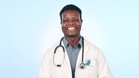 Happy,-black-man-and-doctor-with-arms-crossed