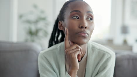 Black-woman,-thinking-of-future