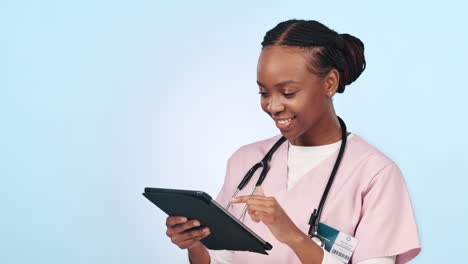 Arzt,-Frau-Und-Tablet-Für-Die-Medizinische-Planung