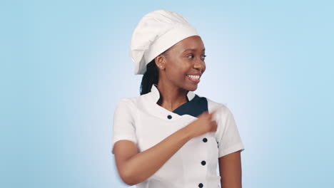 Elección-Del-Chef,-Mujer-Negra-Feliz