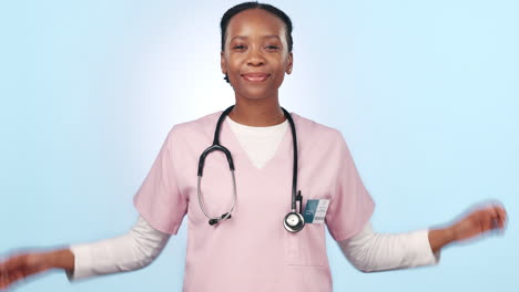 Happy,-black-woman-and-professional-doctor