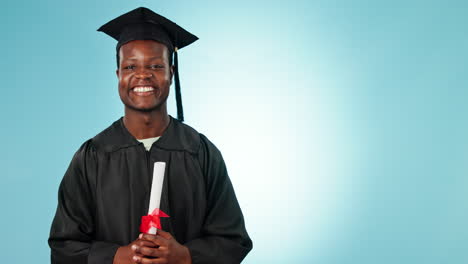 Graduation,-education-and-man-point-at-college