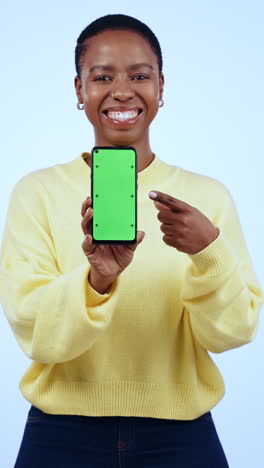 Mujer-Negra,-Cara-Con-Smartphone