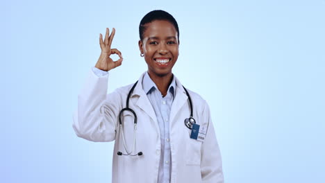 Doctor,-woman-and-okay-hands-for-healthcare