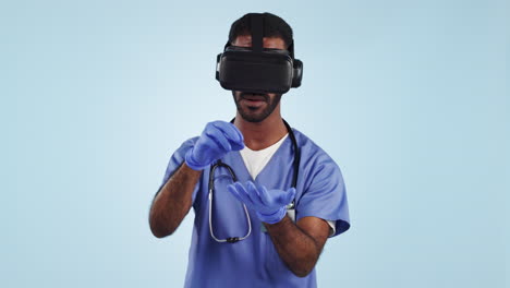 Hombre,-Médico-Y-Realidad-Virtual-Para-Digital.