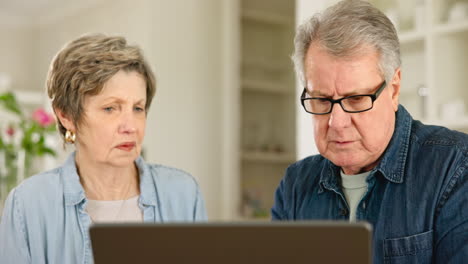 Fight,-debt-and-senior-couple-doing-budget