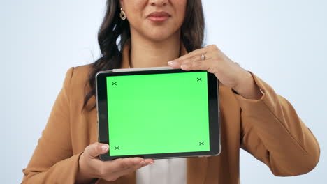 Greenscreen,-Hände-Oder-Tablet-Im-Studio-Für-Mockup