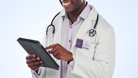 Tablet,-doctor-and-man-in-studio-for-medical