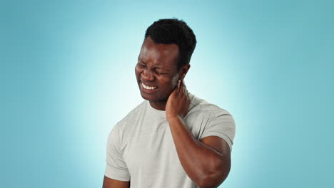Nackenschmerzen,-Wirbelsäulenverletzung-Und-Schwarzer-Mann