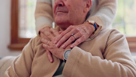 Hands,-empathy-and-a-senior-couple-closeup
