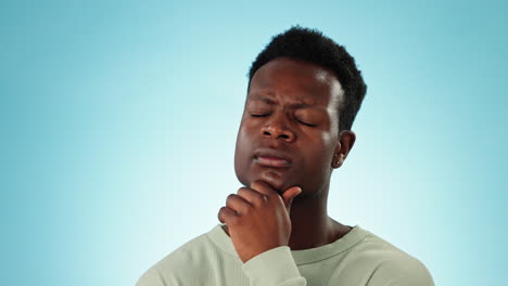 Thinking,-confused-and-black-man-with-solution