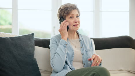 Telefonanruf,-Kommunikation-Und-ältere-Frau