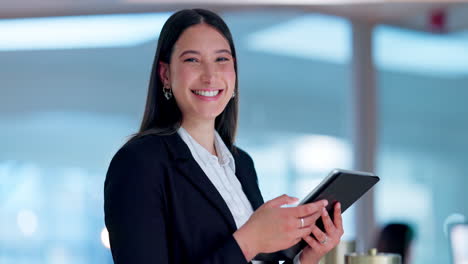 Business,-face-and-woman-with-a-tablet