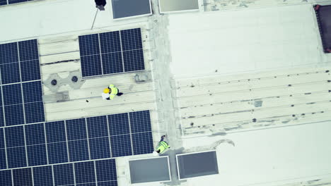 Overhead,-solar-power-and-a-construction-worker