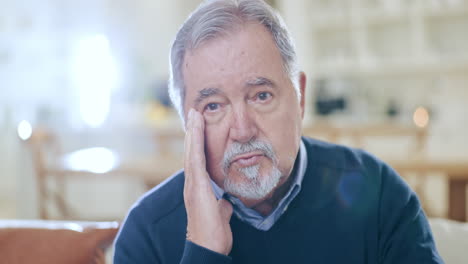 Kopfschmerzen,-älterer-Mann-Und-Stress-Zu-Hause
