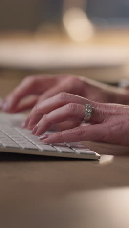 Hands,-typing-and-keyboard-with-a-person-closeup