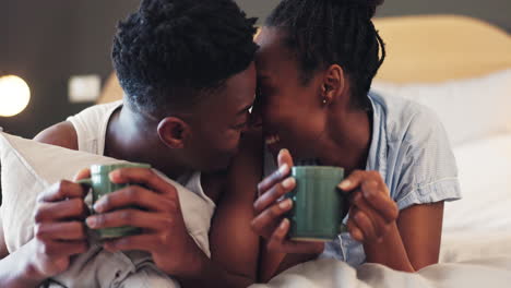 Coffee,-smile-and-intimate-black-couple