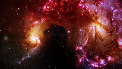Antennengalaxien-Bewegen-Sich-Im-Universum