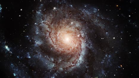 Eine-Spiralgalaxie,-Die-Sich-Im-Universum-Bewegt