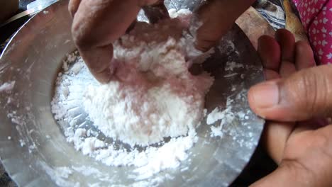 atta-All-purpose-flour-base-mix-with-hand-indian-food