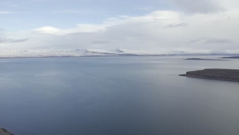 Sweeping-Aerial-Views-Of-Majestic-Snow-Capped-Landscape-In-Westfjords-Region-In-Iceland