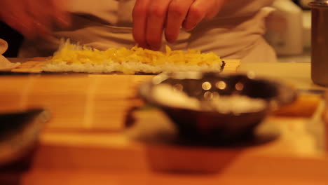 Sushi-is-being-Prepared-in-Tokyo-Japan