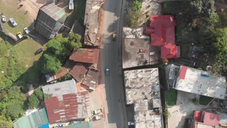 Aerial-footage-of-Jowai-town,-Meghalaya,-India