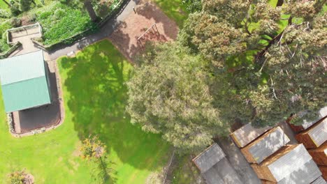Top-down-aerial-view-on-viewpoint-on-edge-of-Of-Umpherston-Sinkhole-Australia