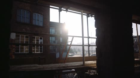 Sunset-through-building-construction