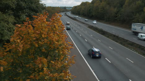 Britische-Autobahn-M1-In-Leicester,-England
