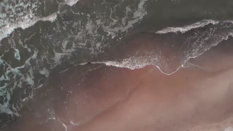 Aerial-top-shot-of-waves-on-Baltic-Sea
