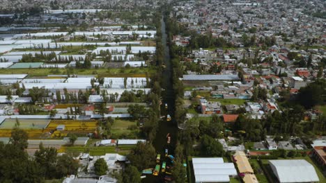 Luftaufnahme-Von-Chinampas-Im-Tal-Von-Mexiko-Bei-Xochimilco