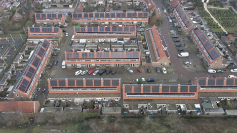 High-jib-up-of-solar-panels-on-suburban-houses