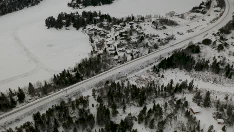 Aerial-view-of-small-northern-community