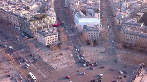 Arc-De-Triomphe-Paris-Por-Drone-En-4k