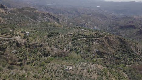 Drohnenaufnahme-Der-Landschaft-In-Sierra-Nevada-Spanien