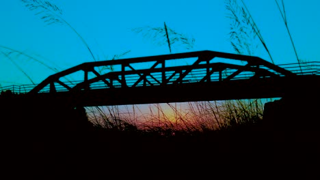HD-The-Colony,-The-Tribute,-American-Bridge-boom-at-sunrise