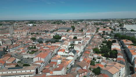 Paisaje-Urbano-De-La-Rochelle,-Departamento-Marítimo-De-Charente-En-Francia