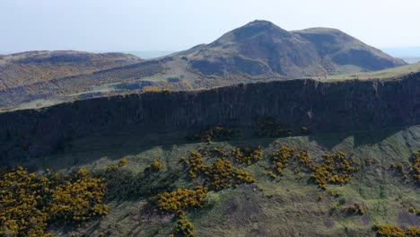 A-parallax-shot-of-The-Crags-and-Arthur's-Seat-|-Edinburgh,-Scotland-|-4K-at-30-fps