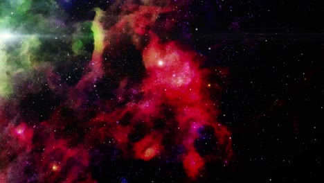 Nebelwolken-Und-Sternenlicht-Im-Sternenübersäten-Universum,-Dem-Kosmos